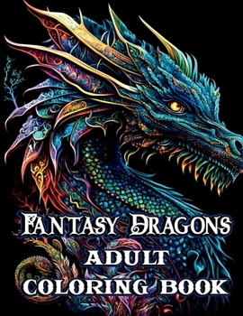 Paperback Fantasy Dragons Adult Coloring Book