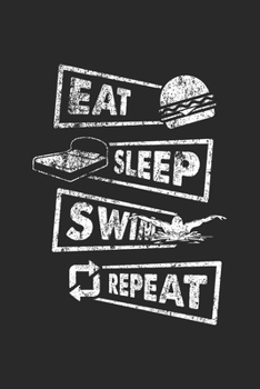 Paperback Swimmer Notebook: Diary Journal, Sketchbook 6x9 inches with 120 Blank Pages For Drawing, Notes, Sketches Book