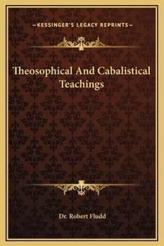 Hardcover Theosophical And Cabalistical Teachings Book