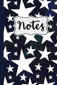 Notes: Stars Pattern Notebook 6"X9" 120 College Ruled Pages
