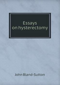 Paperback Essays on hysterectomy Book