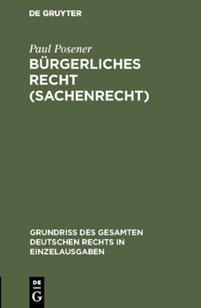 Hardcover Bürgerliches Recht (Sachenrecht) [German] Book