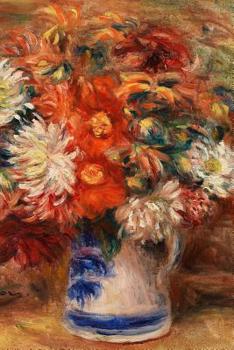 Art Journal: Pierre-Auguste Renoir - Bouquet - Art Cover College Ruled Notebook - 110 Pages