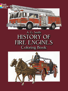 Paperback History of Fire Engines Coloring Book