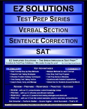 Paperback EZ Solutions - Test Prep Series - Verbal Section - Sentence Correction - SAT (Edition: Updated. Version: Revised. 2015) (EZ Test Prep) Book