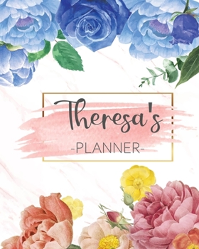Paperback Theresa's Planner: Monthly Planner 3 Years January - December 2020-2022 - Monthly View - Calendar Views Floral Cover - Sunday start Book