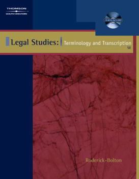 Paperback Legal Studies: Terminology & Transcription [With CDROM] Book