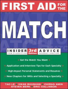 Paperback First Aid for the Match: Insider Advice from Students and Residency Directors Book
