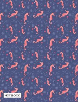 Notebook: sea horse on purple cover and Dot Graph Line Sketch pages, Extra large (8.5 x 11) inches, 110 pages, White paper, Sketch, Draw and Paint