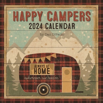 Calendar Happy Campers 2024 Wall Calendar Book