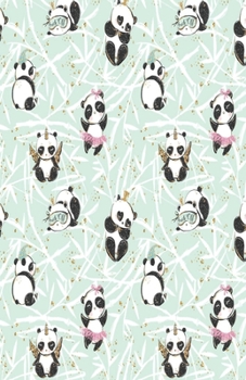Paperback Dot Grid Journal Notebook: Panda Bear Coolness - Bullet Planner Book - Dotted Grid - 5.5 x 8.5" 120 Pg - DIY Weekly Spread - Organizer - Habit Tr Book