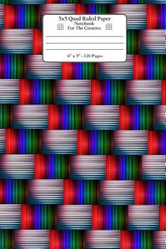 Paperback 5x5 Quad Ruled Paper Notebook For The Creative: Quad Ruled Squared Graph Paper For Any Design Project. Abstract Multicolor Lines 3D Effect Design Patt Book