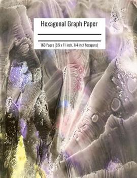 Paperback Hexagonal Graph Paper: Organic Chemistry & Biochemistry Notebook, Vibrant Handmade Abstract Painting Art Cover, 160 Pages (8.5 x 11 inch, 1/4 Book