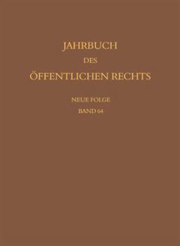 Hardcover Jahrbuch Des Offentlichen Rechts Der Gegenwart. Neue Folge [German] Book