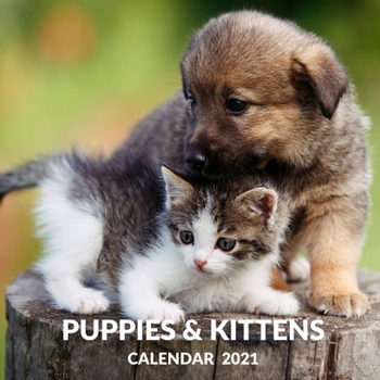 Puppies & Kittens Calendar 2021: January 2021 - December 2021 Square Photo Book Monthly Planner Calendar Gift For Puppies & Kittens Lover | Mom or Dad ... | Mother's, Father's Day or Birthday Present