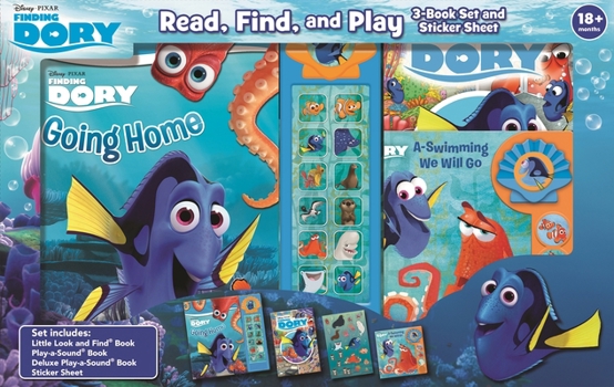 Board book Disney Pixar Finding Dory: Read, Find, and Play 3-Book Look and Find and Sound Book Set and Sticker Sheet Book