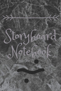 Matte Black Storyboard Notebook: Blank story-board journal for story telling