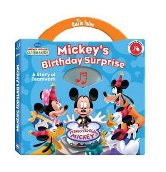 Hardcover Mickey's Birthday Surprise: A Story of Teamwork [With CD (Audio)] Book