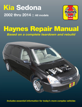Paperback Kia Sedona 2002 Thru 2014 Haynes Repair Manual Book