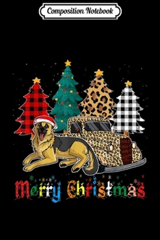 Composition Notebook: German Shepherd Leopard Plaid Truck Christmas  Journal/Notebook Blank Lined Ruled 6x9 100 Pages