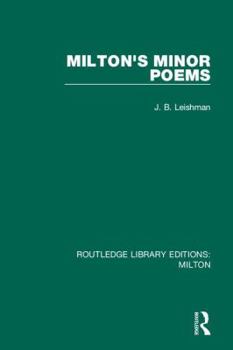 Hardcover Milton's Minor Poems Book
