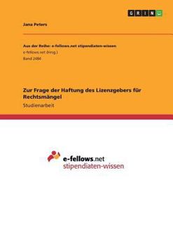 Paperback Zur Frage der Haftung des Lizenzgebers für Rechtsmängel [German] Book