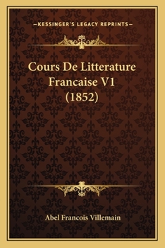 Paperback Cours De Litterature Francaise V1 (1852) [French] Book