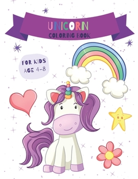 Paperback Unicorn Coloring Book For Kids 4-8 Book