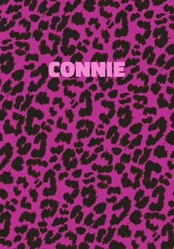 Paperback Connie: Personalized Pink Leopard Print Notebook (Animal Skin Pattern). College Ruled (Lined) Journal for Notes, Diary, Journa Book