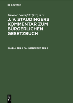 Hardcover Familienrecht, Teil 1 [German] Book