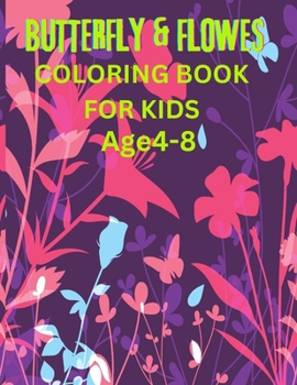 Paperback Butterfly & flowers Coloring Book For Kids Book