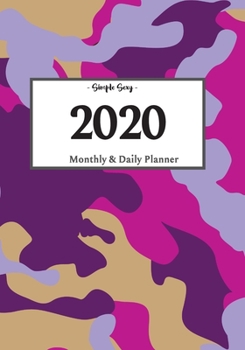 Paperback 2020 Planner Daily and Monthly: On-The-Go Planner - Jan 1, 2020 to Dec 31, 2020: Daily & Monthly Planner + Calendar Views - Productivity Planner - Cam Book