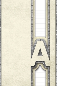 Paperback Letter A: Personalized Design Notebook: 120 pages Book