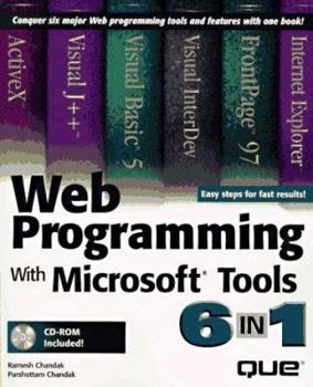 Paperback Web Programming with Microsoft Tools 6 in 1 [With Code from Book, Visual J++, Office Assistants,] Book