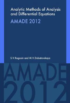 Paperback Analytic Methods of Analysis and Differential Equations; proceedings Book