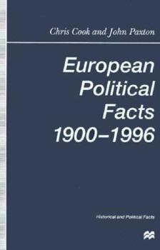 Hardcover European Political Facts, 1900-1996 Book
