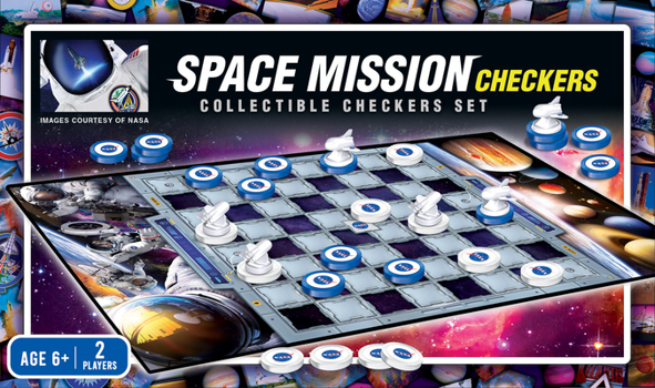 Board Game Space Mission Checkers Book