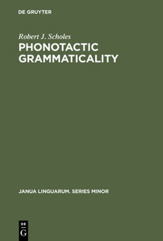 Hardcover Phonotactic Grammaticality Book