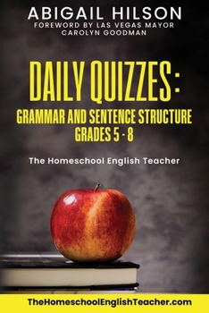 Paperback Daily Quizzes: Grammar and Sentence Structure Grades 5-8 Book