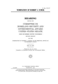 Nomination of Robert I. Cusick