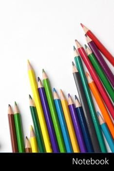 Paperback Notebook: De Nuevo A Escuela, L?pices, Arco Iris, Arte Cuaderno / Diario / Libro de escritura / Notas - 6 x 9 pulgadas (15.24 x Book