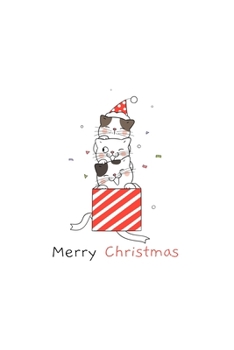 Paperback Merry Christmas: Blank Lined Journal Notebook - Minimal Christmas Cat Cover, 6" x 9" (Volume 6) Book
