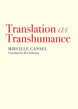 Paperback Translation as Transhumance Book
