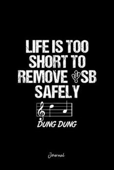 Paperback Journal: Dot Grid Journal - Remove USB Safely Gamer Nerd Programmer Funny Christmas Gift - Black Dotted Diary, Planner, Gratitu Book