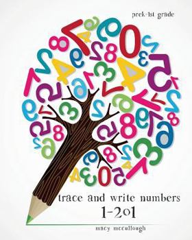 Paperback Trace and Write Numbers 1-201 Book