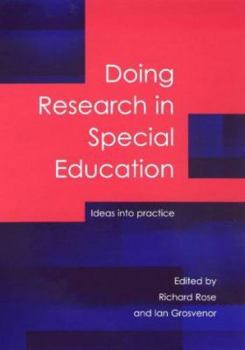 Paperback Doing Research in Special Education: Ideas into Practice Book