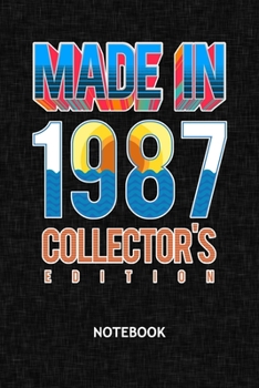 Made In 1987: 87th Year NOTEBOOK Grid-lined 6x9 - Birthday Journal A5 Gridded - Birthday Guest Planner Collectors Edition 120 Pages SQUARED - 32 Years Diary 1987 Birthday Soft Cover