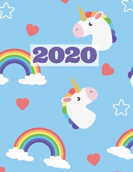 Paperback 2020 Weekly Planner: Unicorn Weekly, Monthly, Yearly Planner with Goal Planning Book