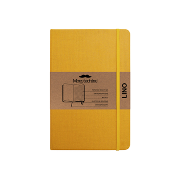 Moustachine Classic Linen Pocket Sunflower Yellow Ruled Hardcover