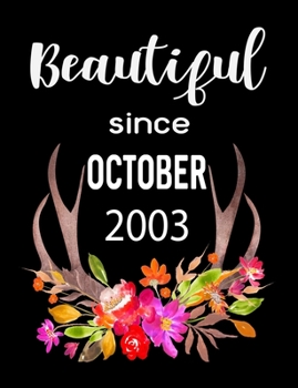 Paperback Beautiful Since October 2003: 7.44" x 9.69" 100 pages 50 sheets Composition Notebook College Ruled Book